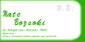 mate bozsoki business card