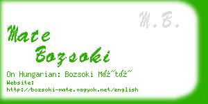 mate bozsoki business card